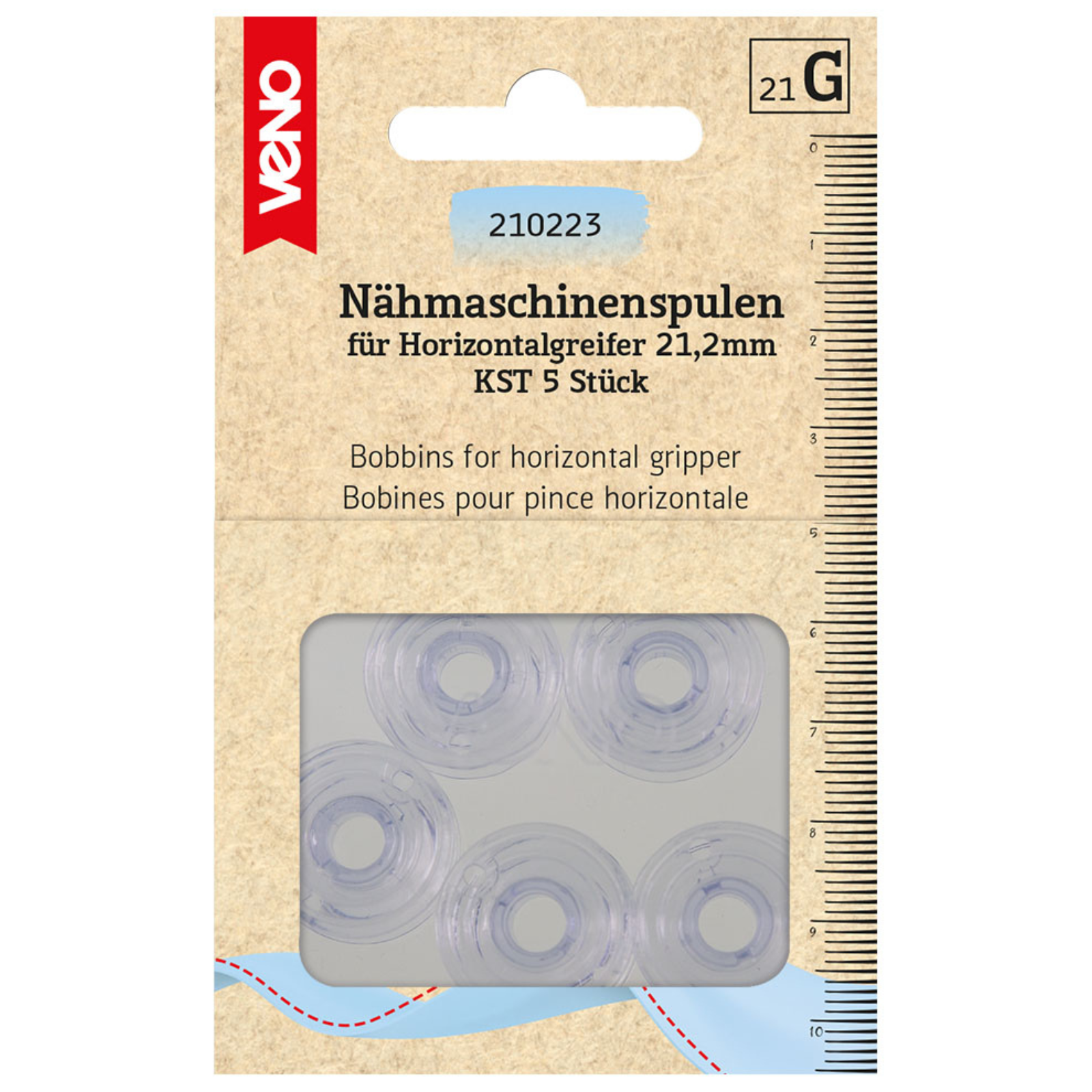 Nähmaschinenspulen für Horizontalgreifer (5x)