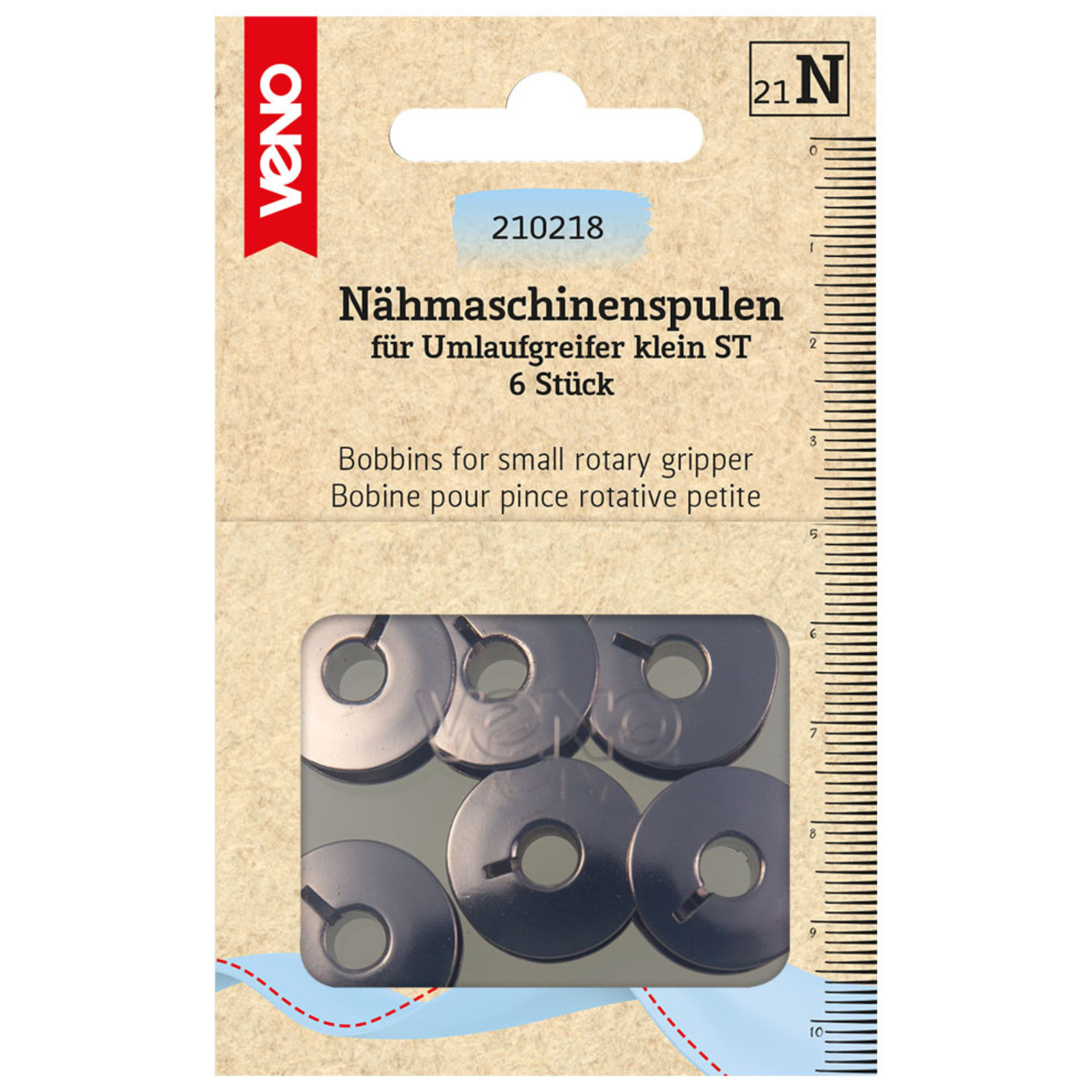 Nähmaschinenspulen für Umlaufgreifer klein ST (6x)