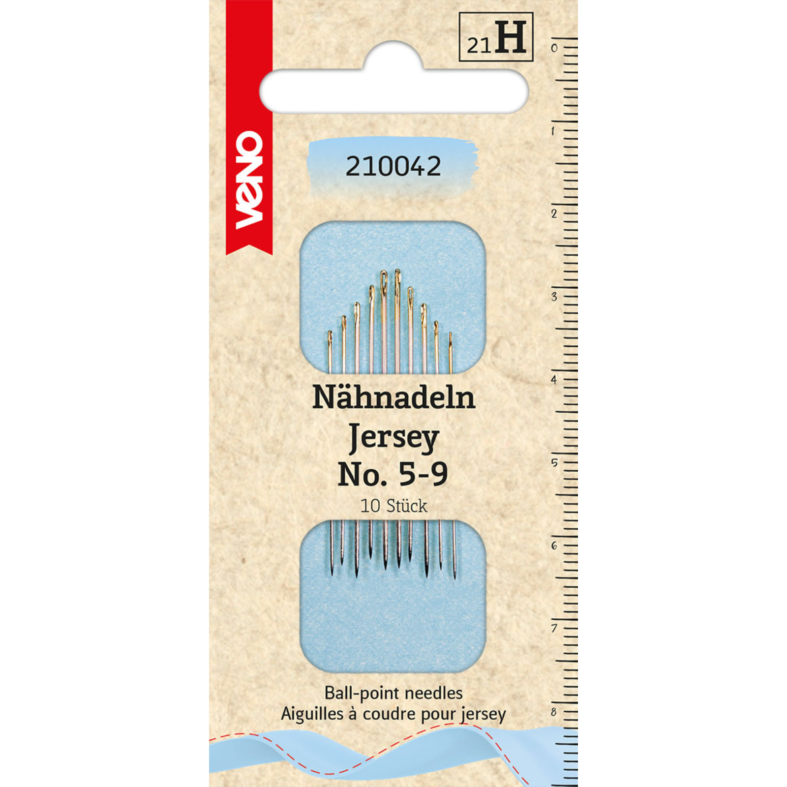 Nähnadeln Jersey No. 5-9 - Goldöhr - 10 Stück