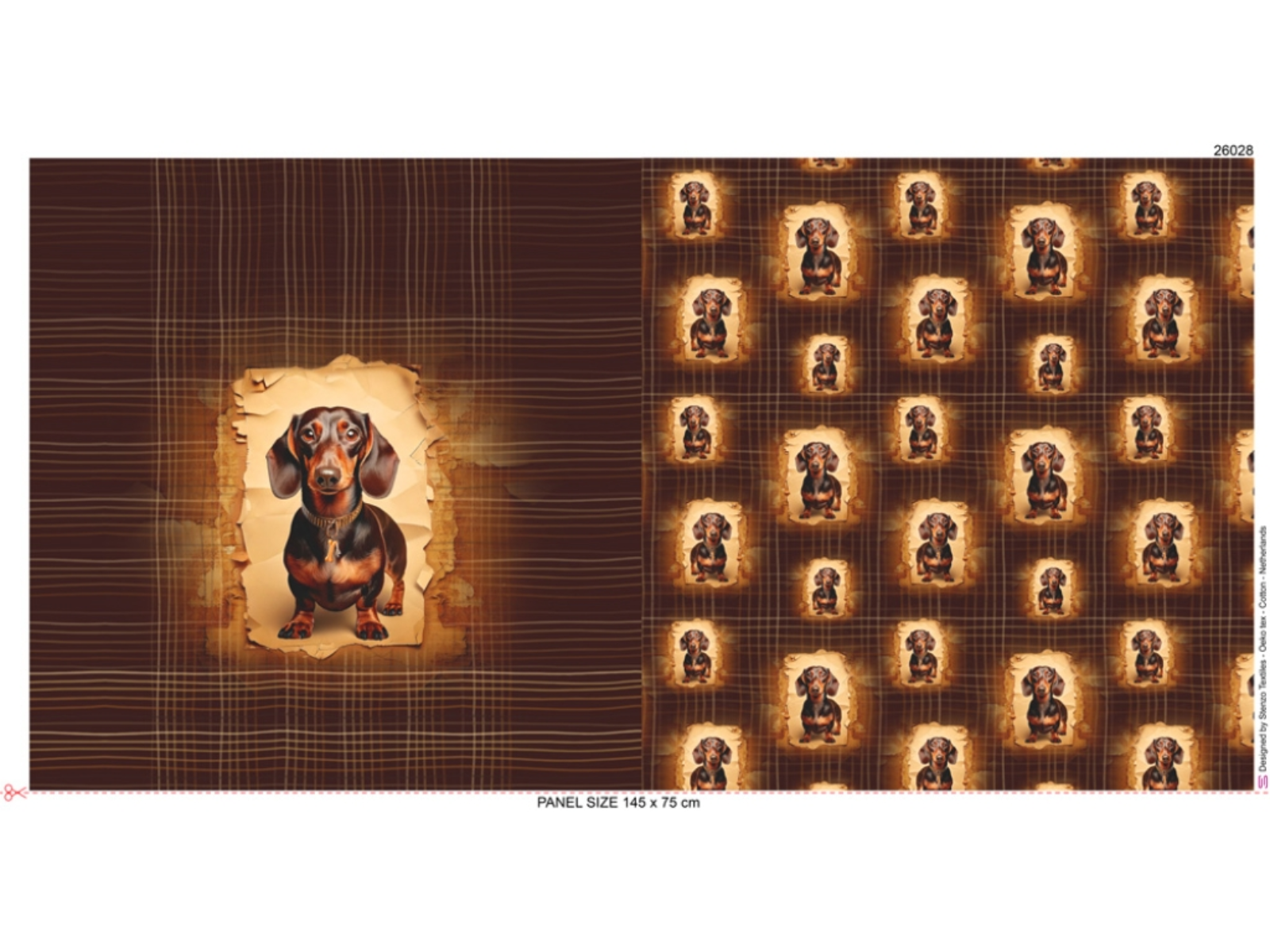 Panel "Little Dackel" French Terry Stoff