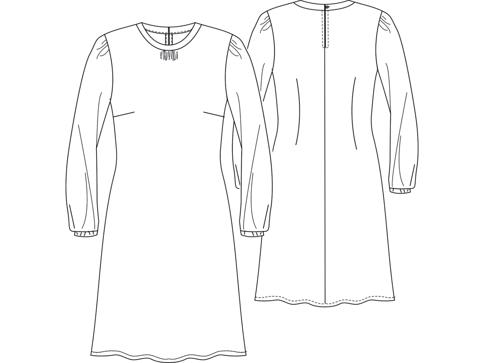 Papierschnittmuster Kleid Lena