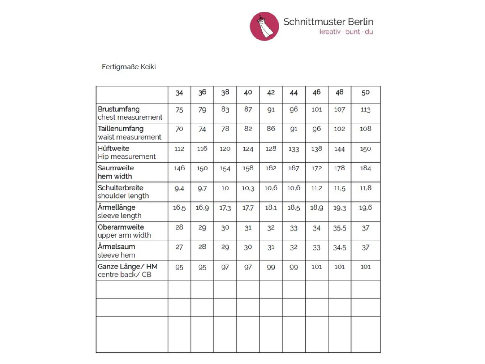 Papierschnittmuster Knotenkleid Keiki