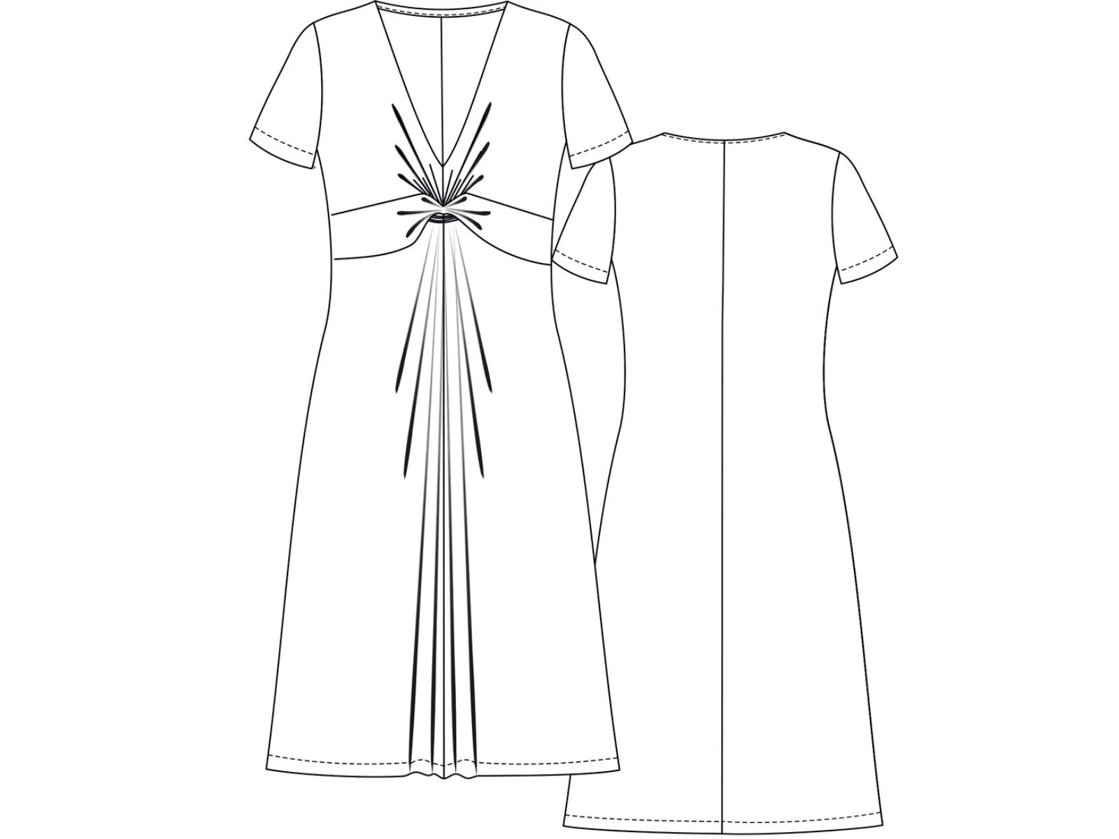 Papierschnittmuster Knotenkleid Keiki