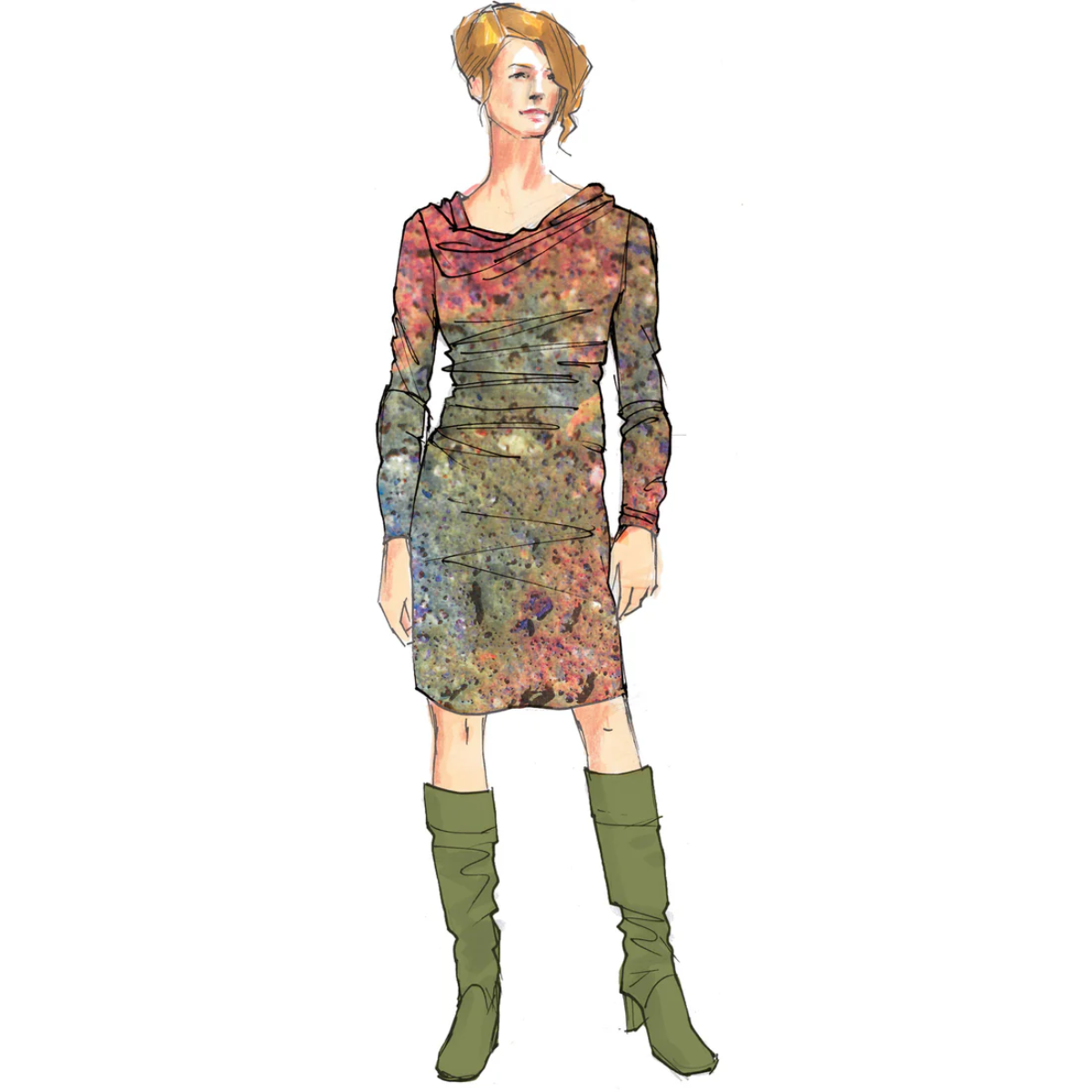 Papierschnittmuster Premium Jerseykleid Julia