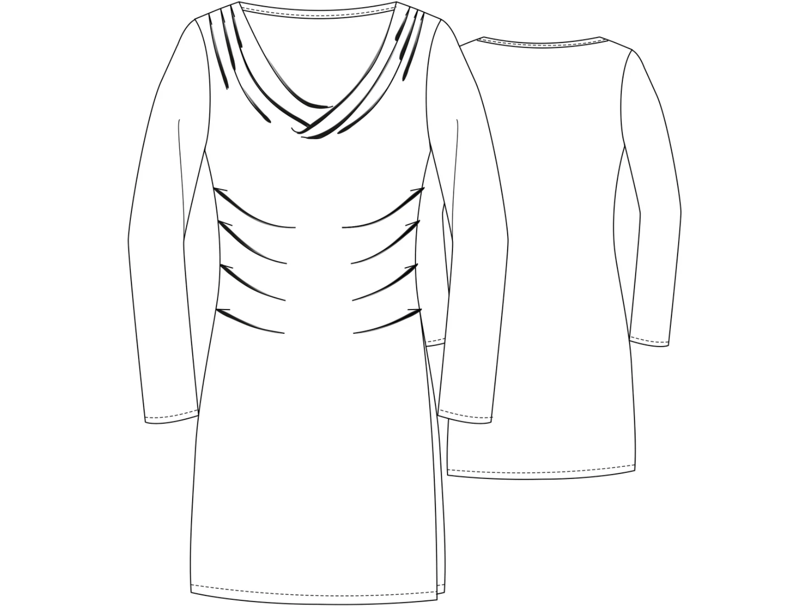 Papierschnittmuster Premium Jerseykleid Julia