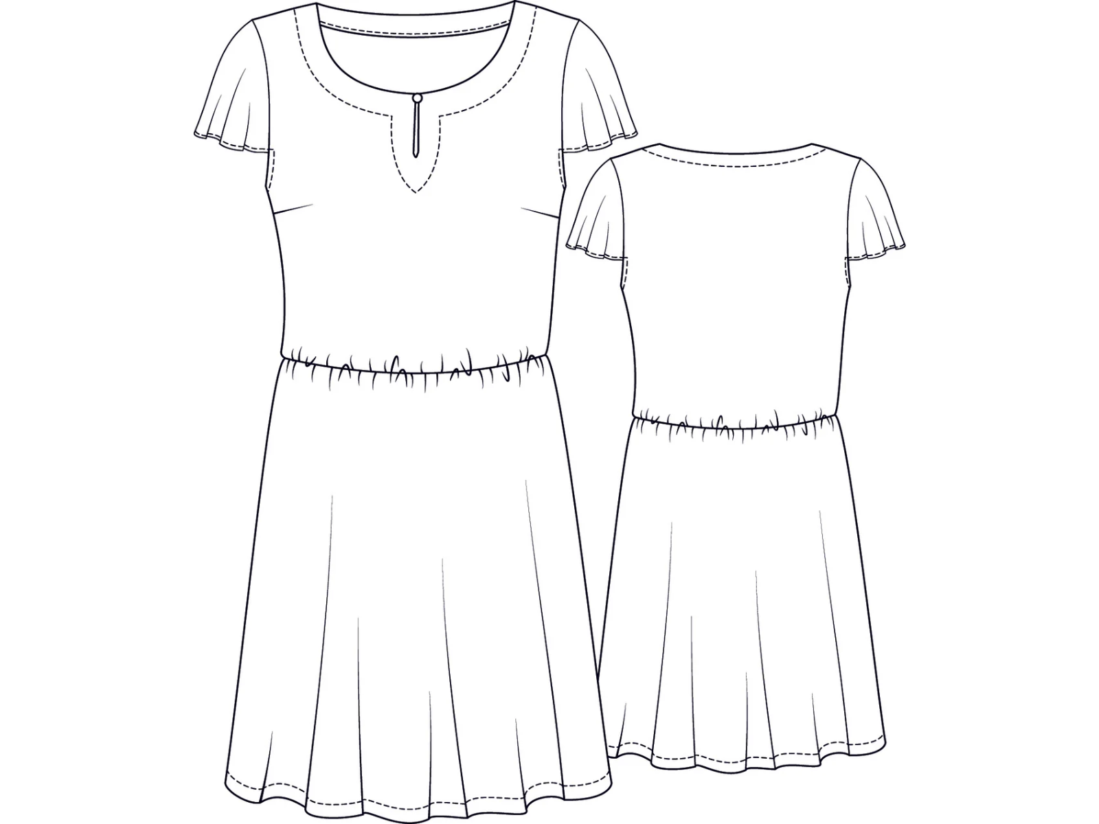 Papierschnittmuster Sommerkleid Gitte