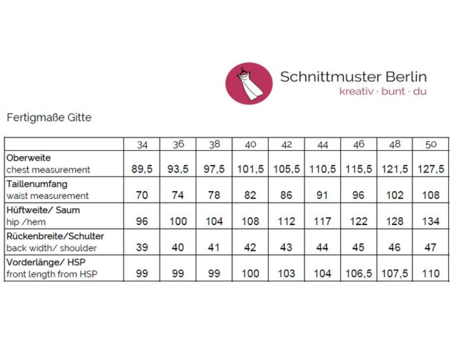 Papierschnittmuster Sommerkleid Gitte