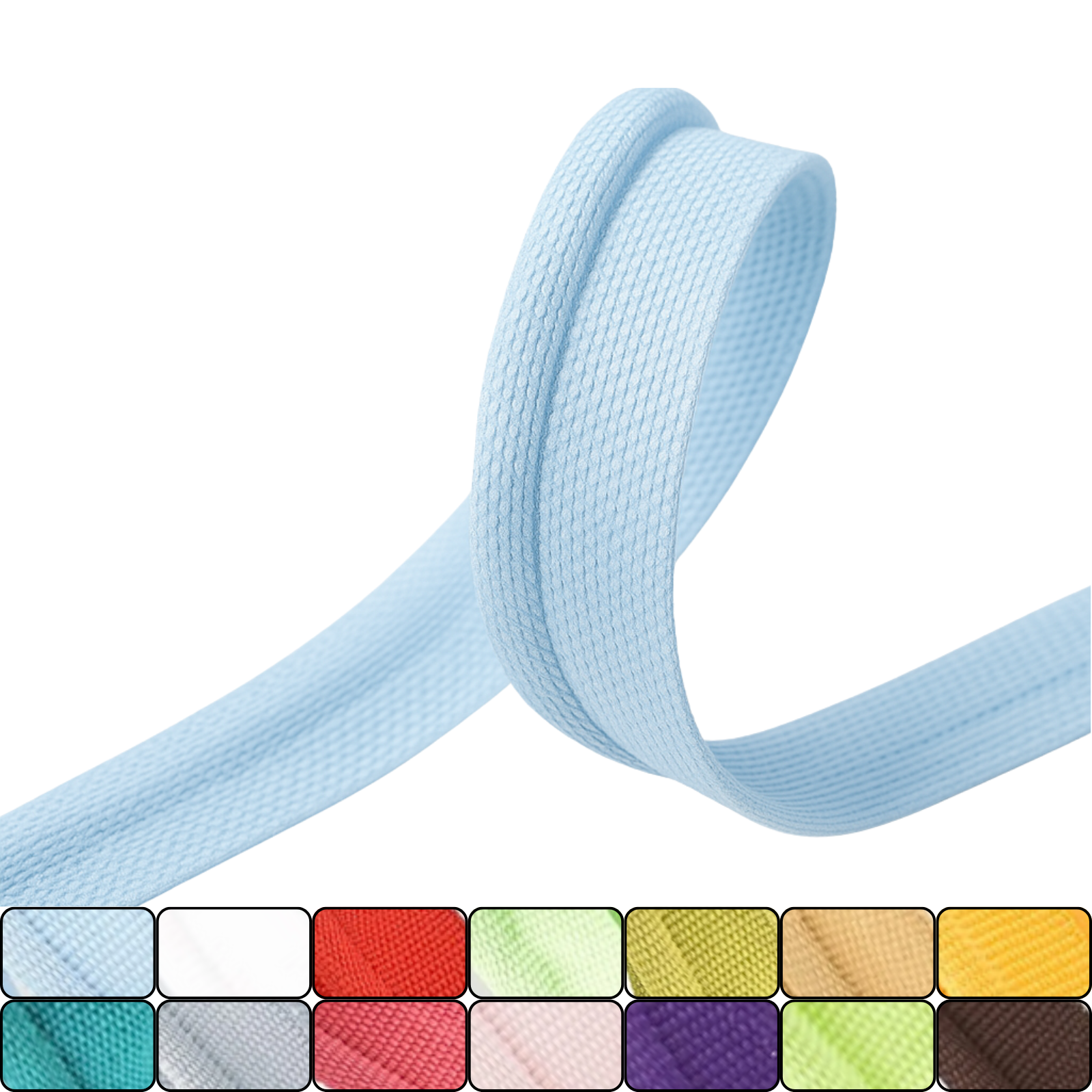 Paspelband Biese 6 mm - uni