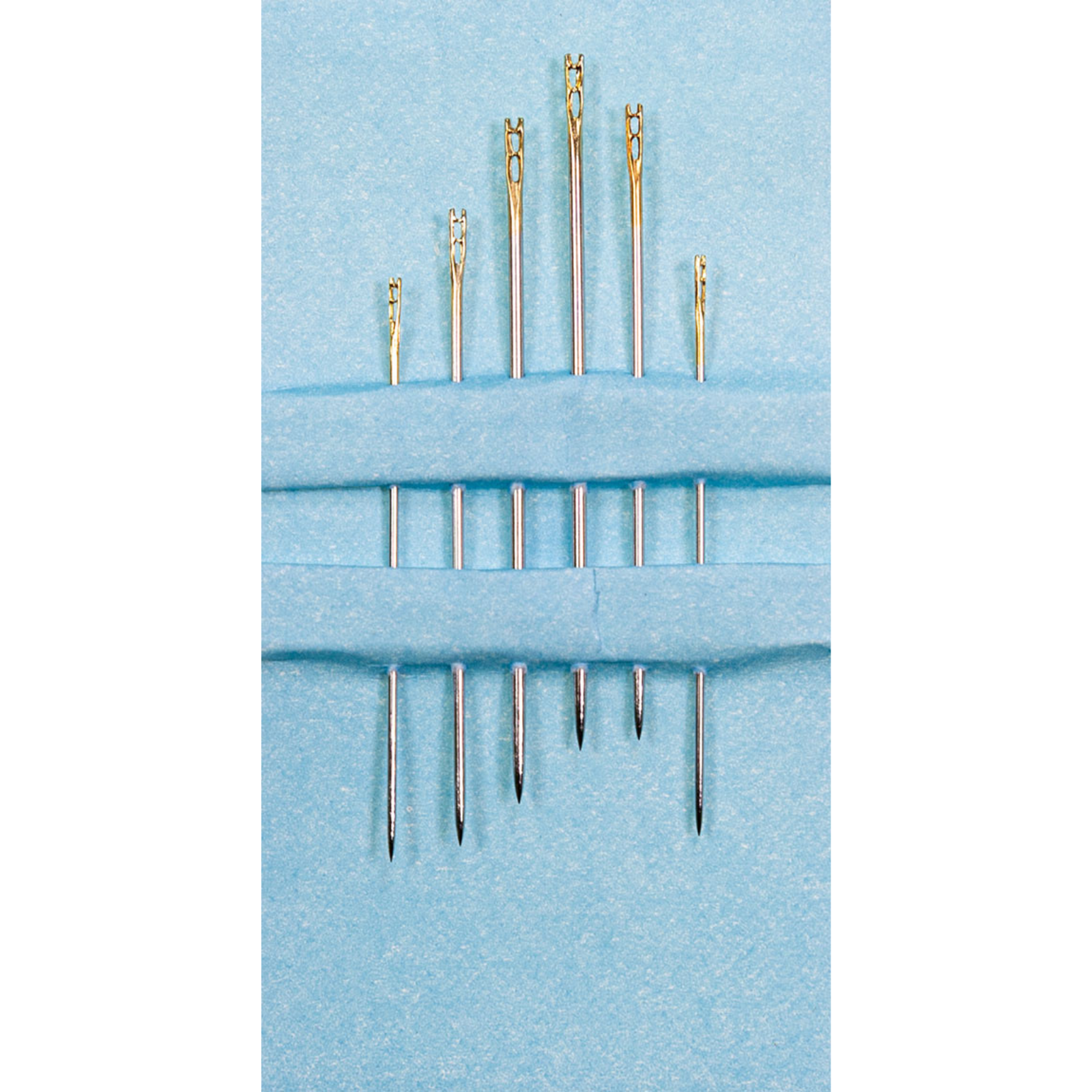 Patentnadeln No. 5-9 - Goldöhr - 6 Stück