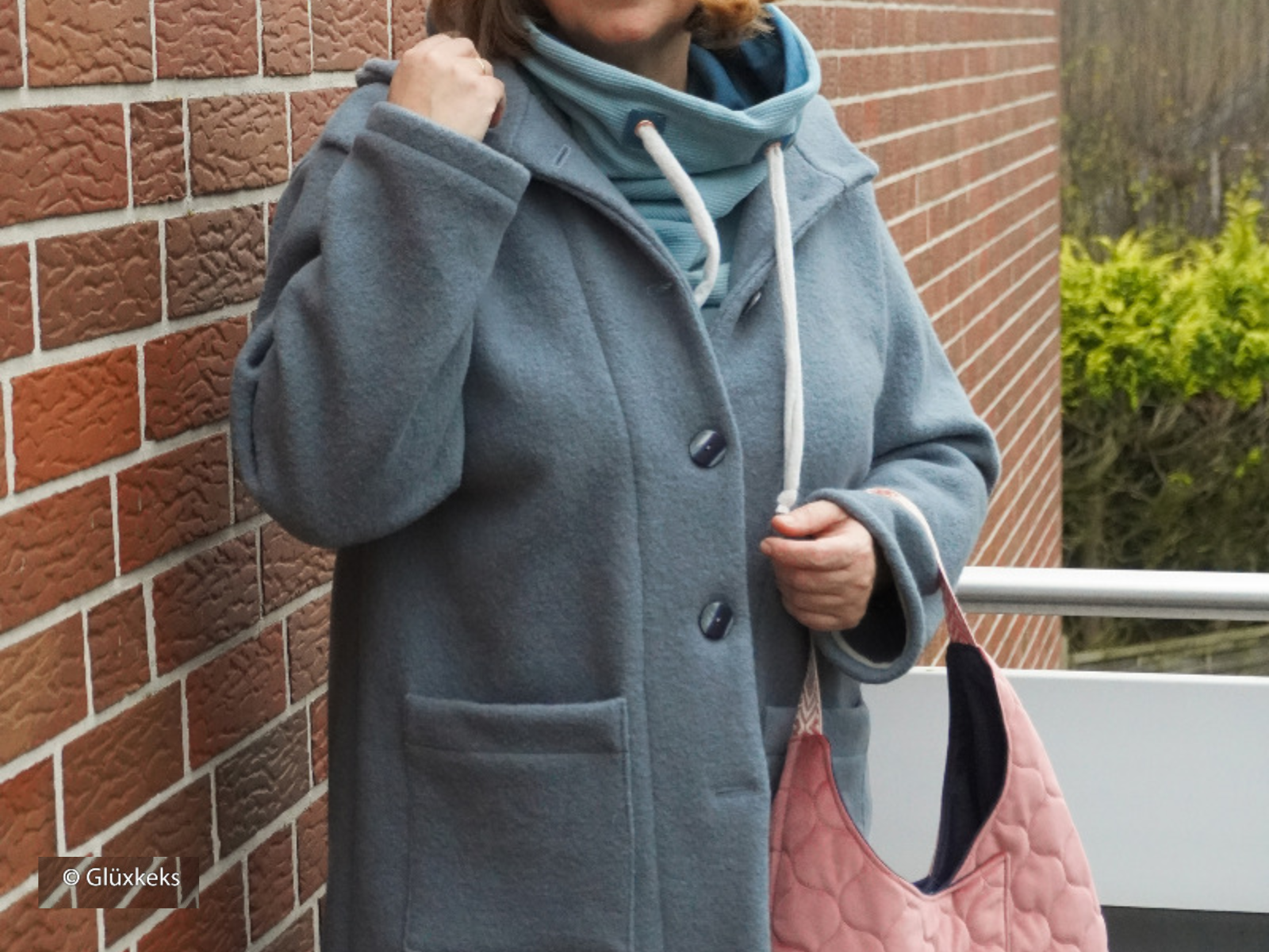 Wollwalk Stoff Naomi gekochte Wolle - uni