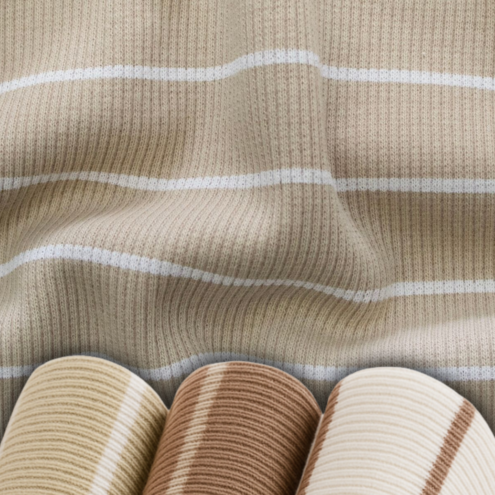 Ripp- Jersey Stoff - Streifen