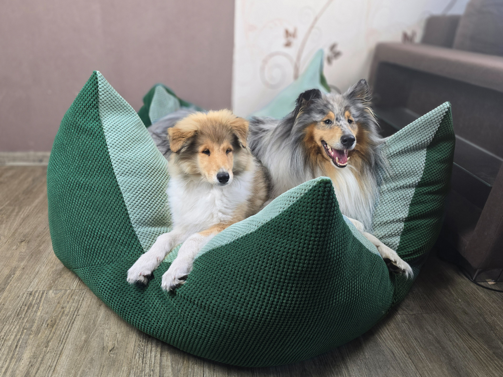 Dekosamt Parma Stoff - Wabenstruktur