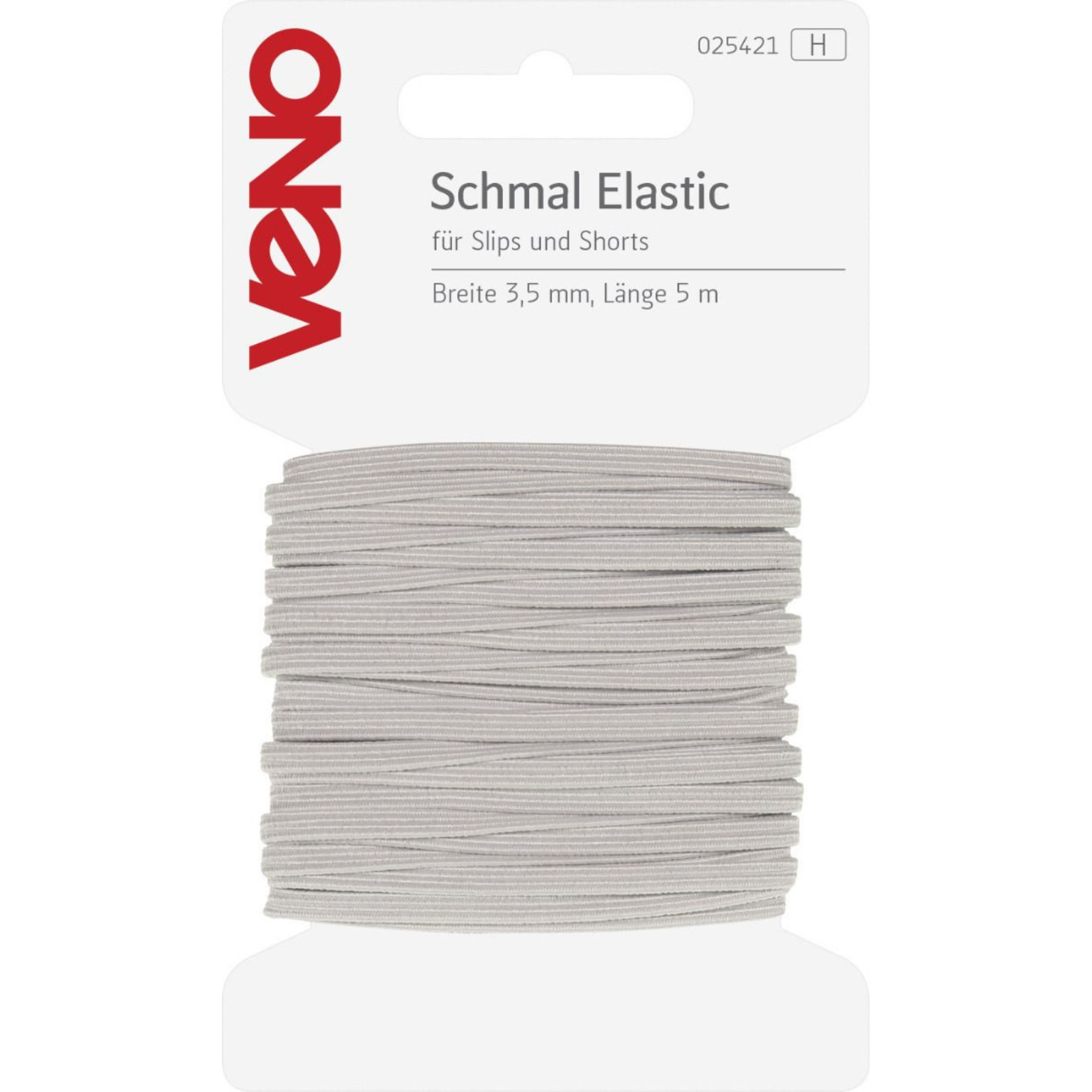 Schmal Elastic SB 3,5mm x 5m Coupon - weiß