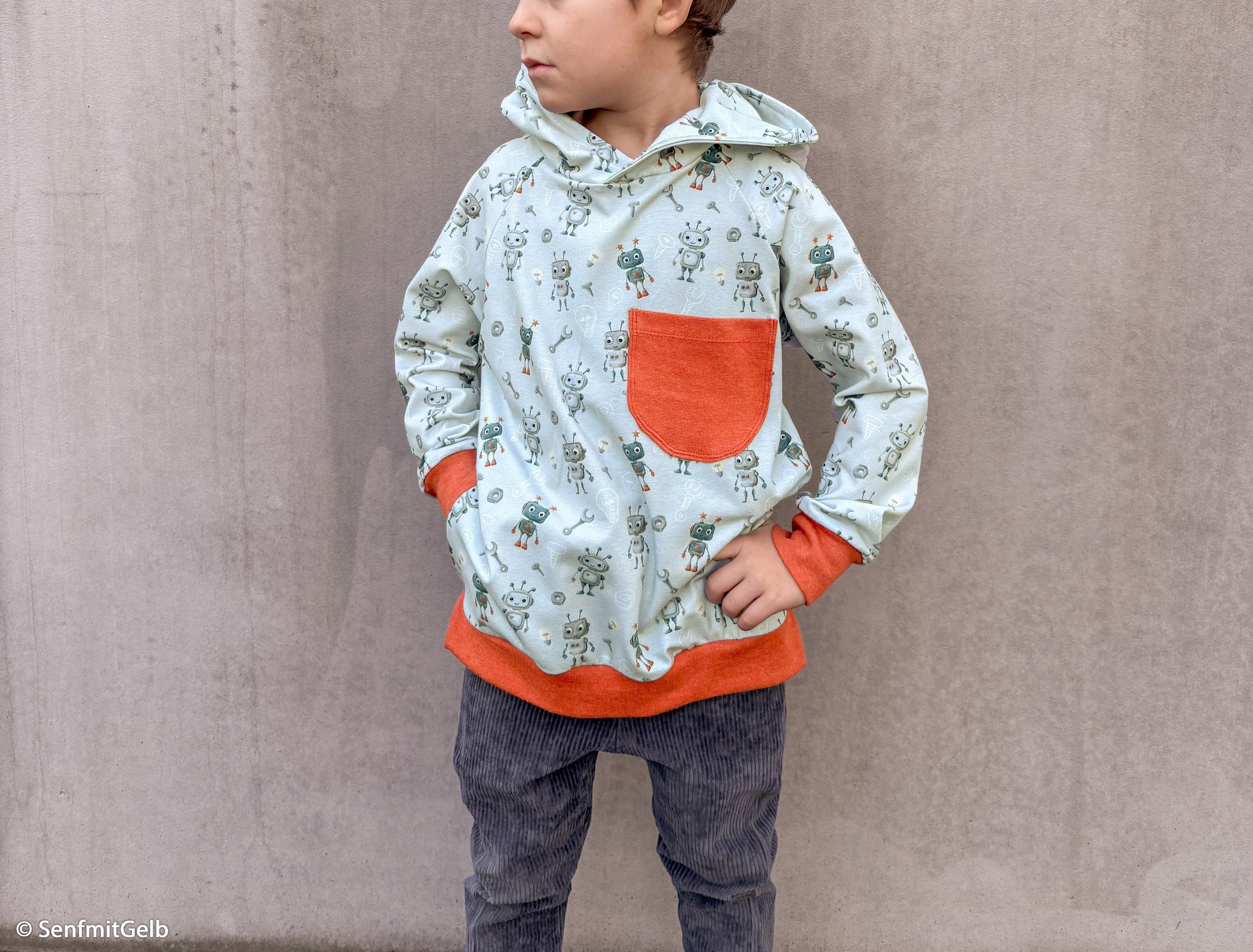 Jersey Baumwolle Swafing - Hello Robot!