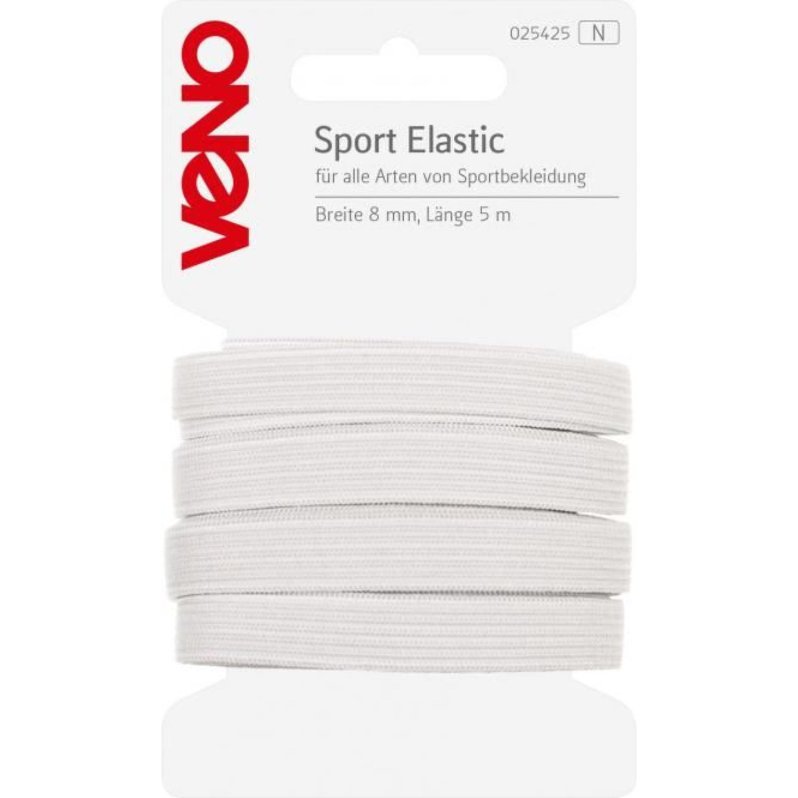 Sport Elastic SB 8mm x 5m Coupon - weiß