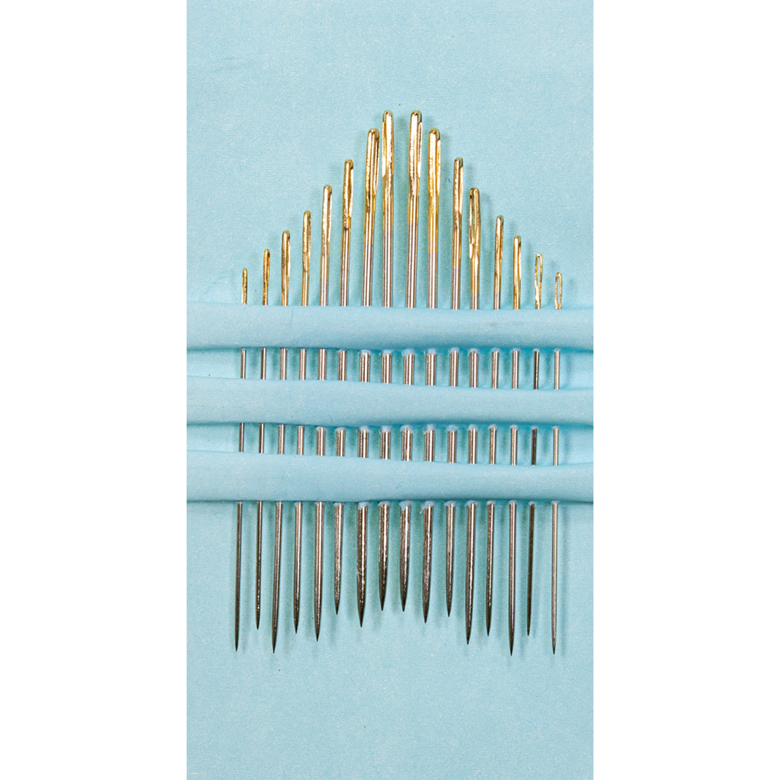 Sticknadeln fein No. 3-9 - Goldöhr - 16 Stück