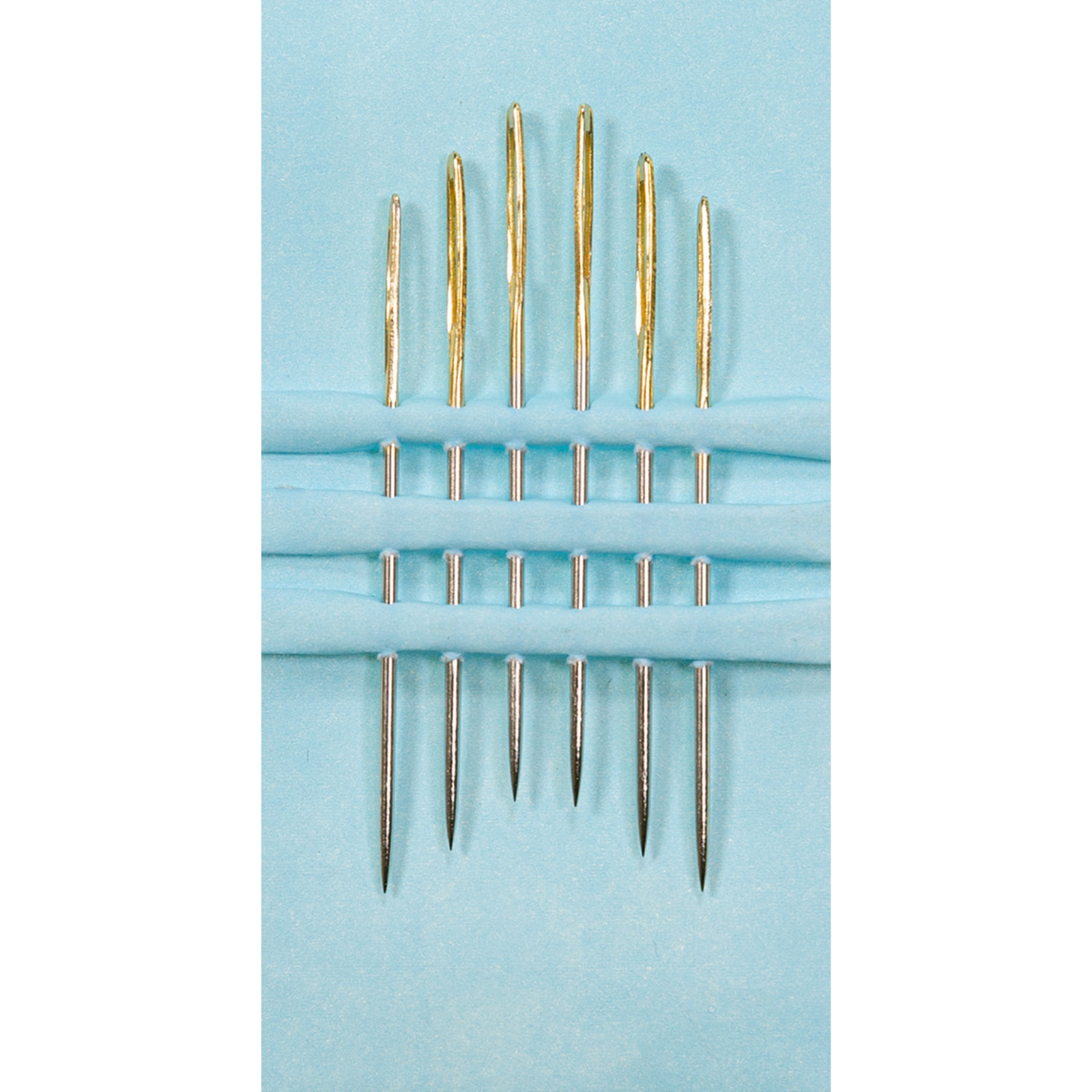 Sticknadeln mit Spitze No. 20 - Goldöhr - 6 Stück