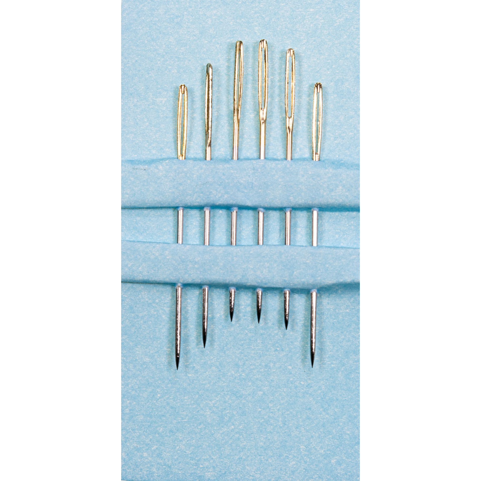 Sticknadeln mit Spitze No. 22 - Goldöhr - 6 Stück