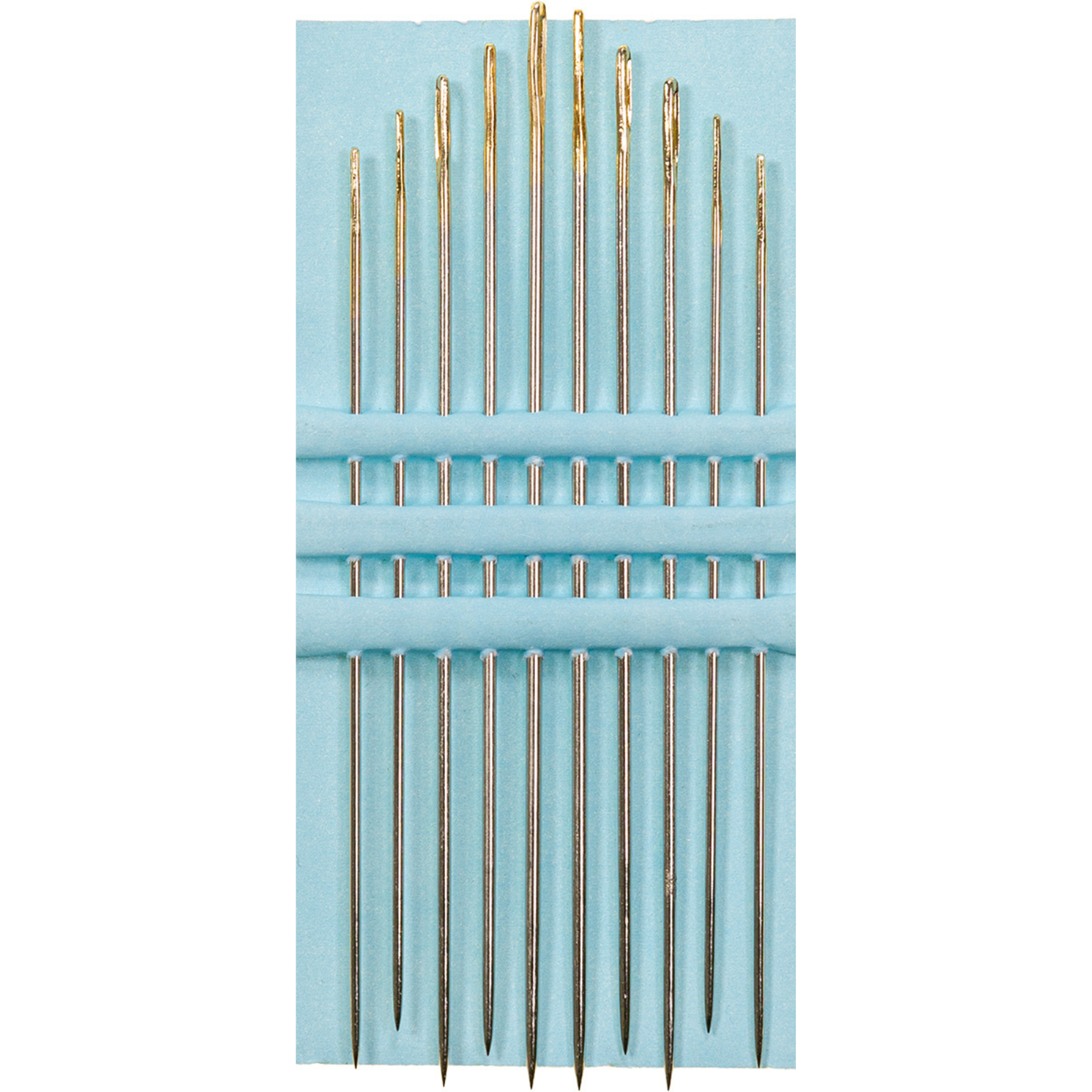 Stopfnadeln lang No. 1-5 - Goldöhr - 10 Stück