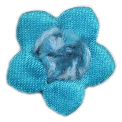 Blume Ø 27mm zum Aufnähen in türkis