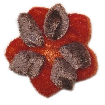 Blume aus Pannesamt Ø 28mm z. Aufnähen rost