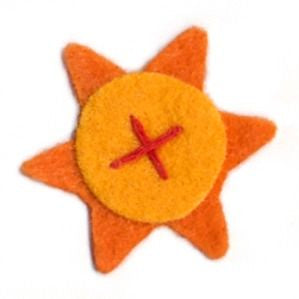 TogsZone Applikation Sternenblume zum Aufbügeln orange
