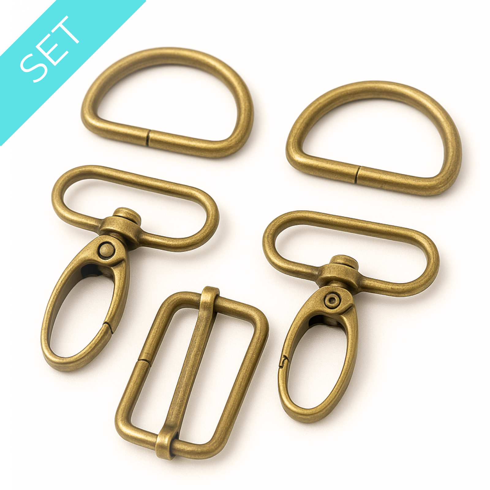 Taschenzubehör-Set - bronze