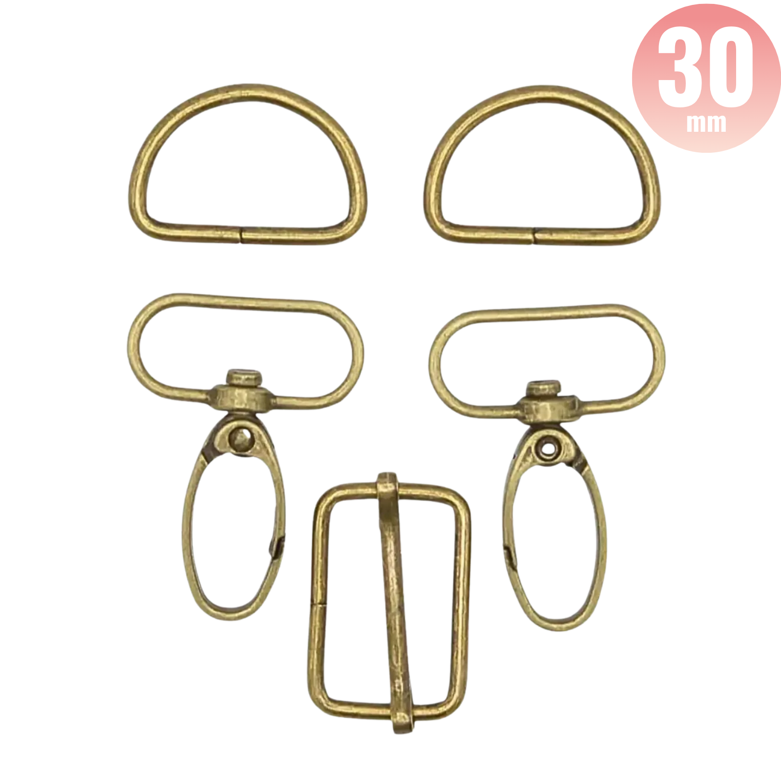 Taschenzubehör-Set - bronze