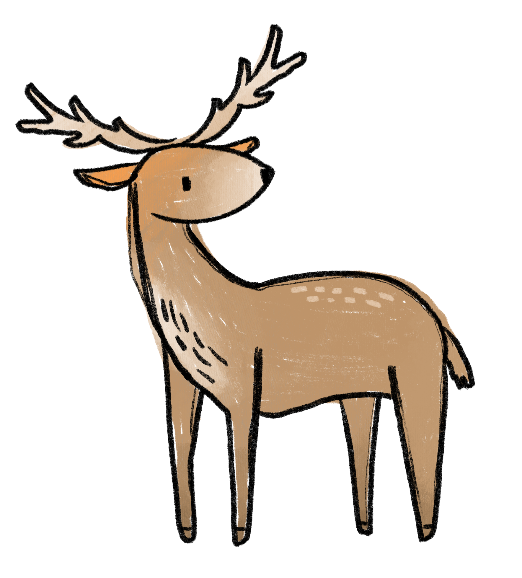 Bügelbild Applikation - WaldZeit- Hirsch