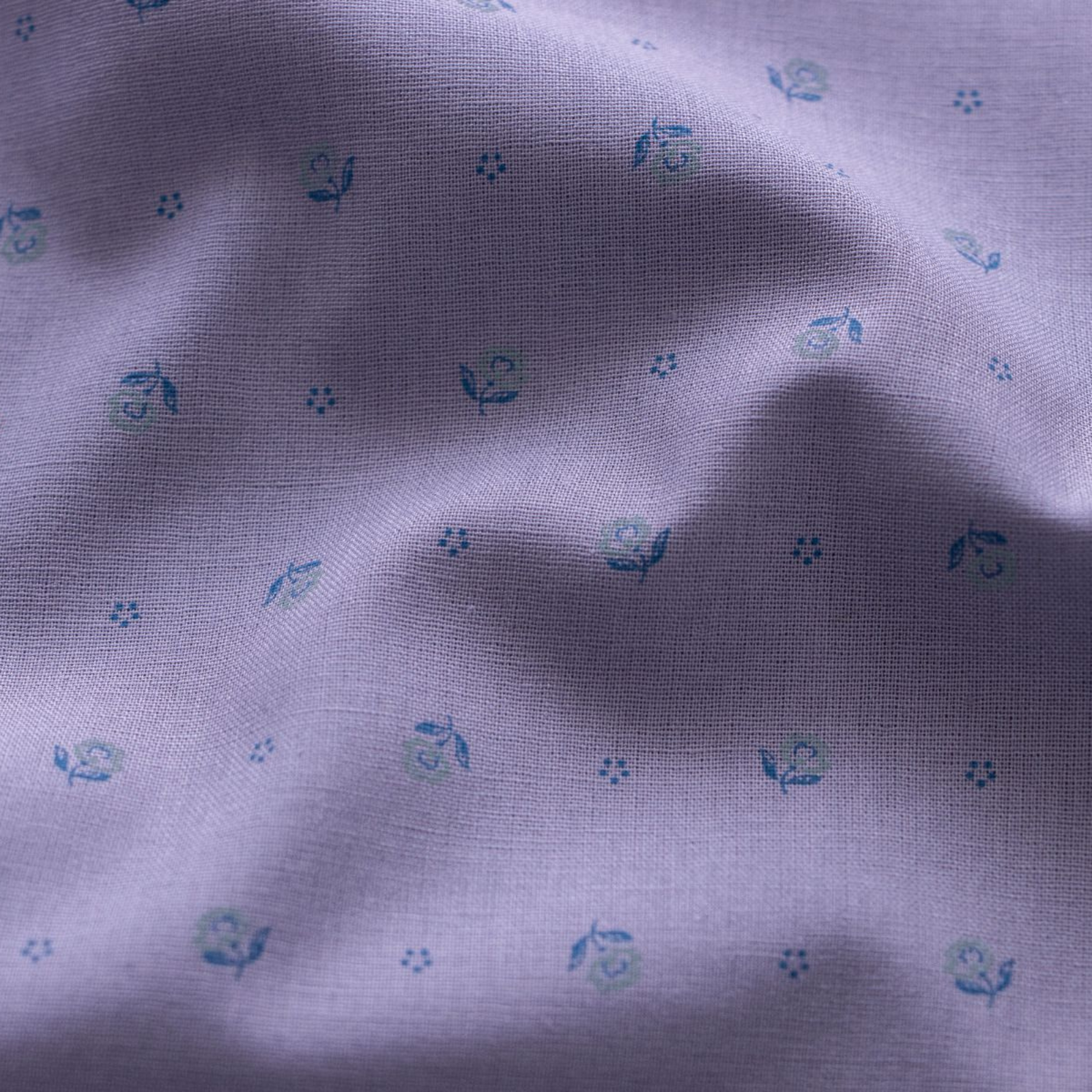 Webware Baumwolle Renforcé mercerisiert für Trachten - Blumenstempel