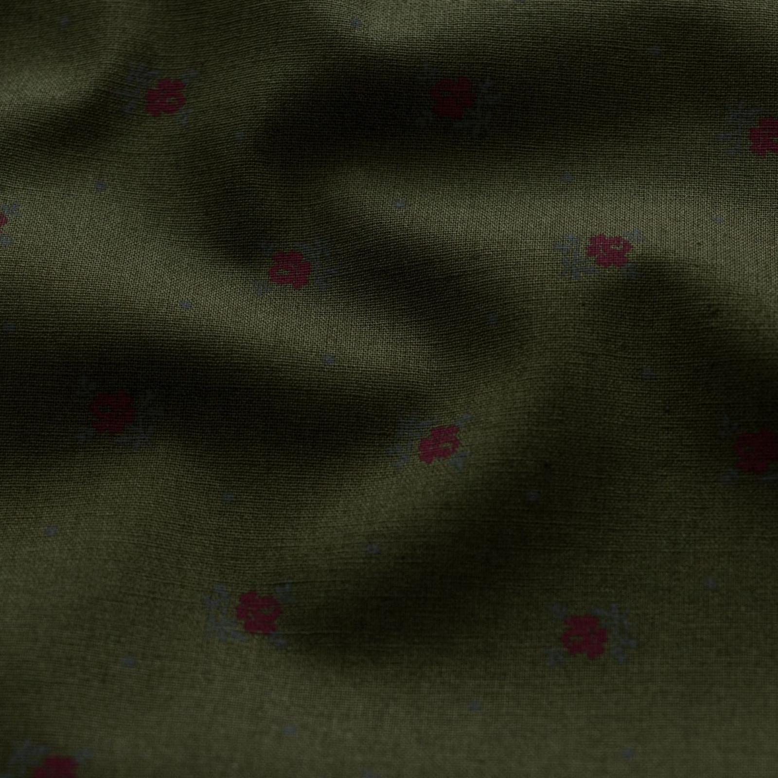 Webware Baumwolle Renforcé mercerisiert für Trachten - Blumenstempel