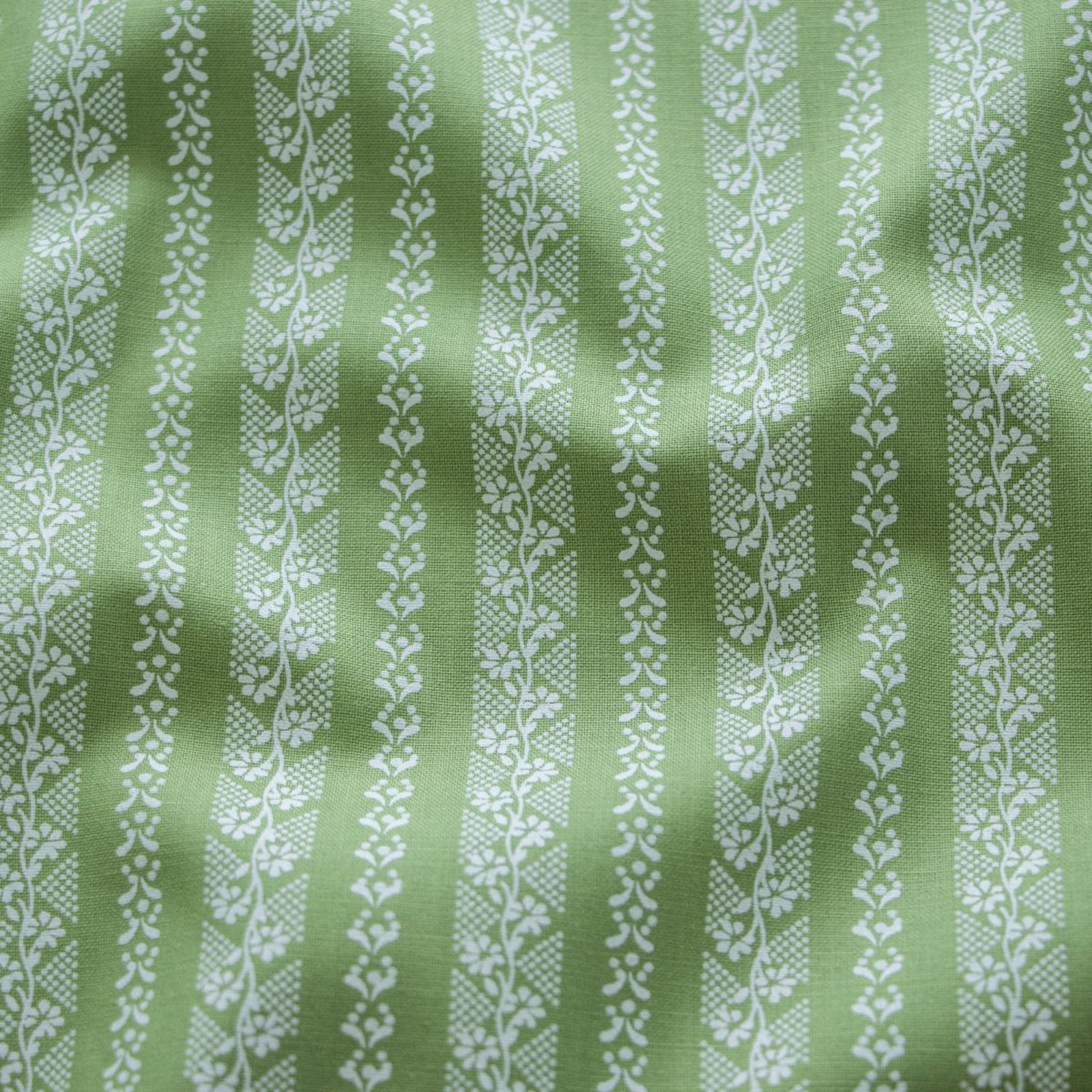 Webware Baumwolle Renforcé mercerisiert für Trachten - florale Streifen