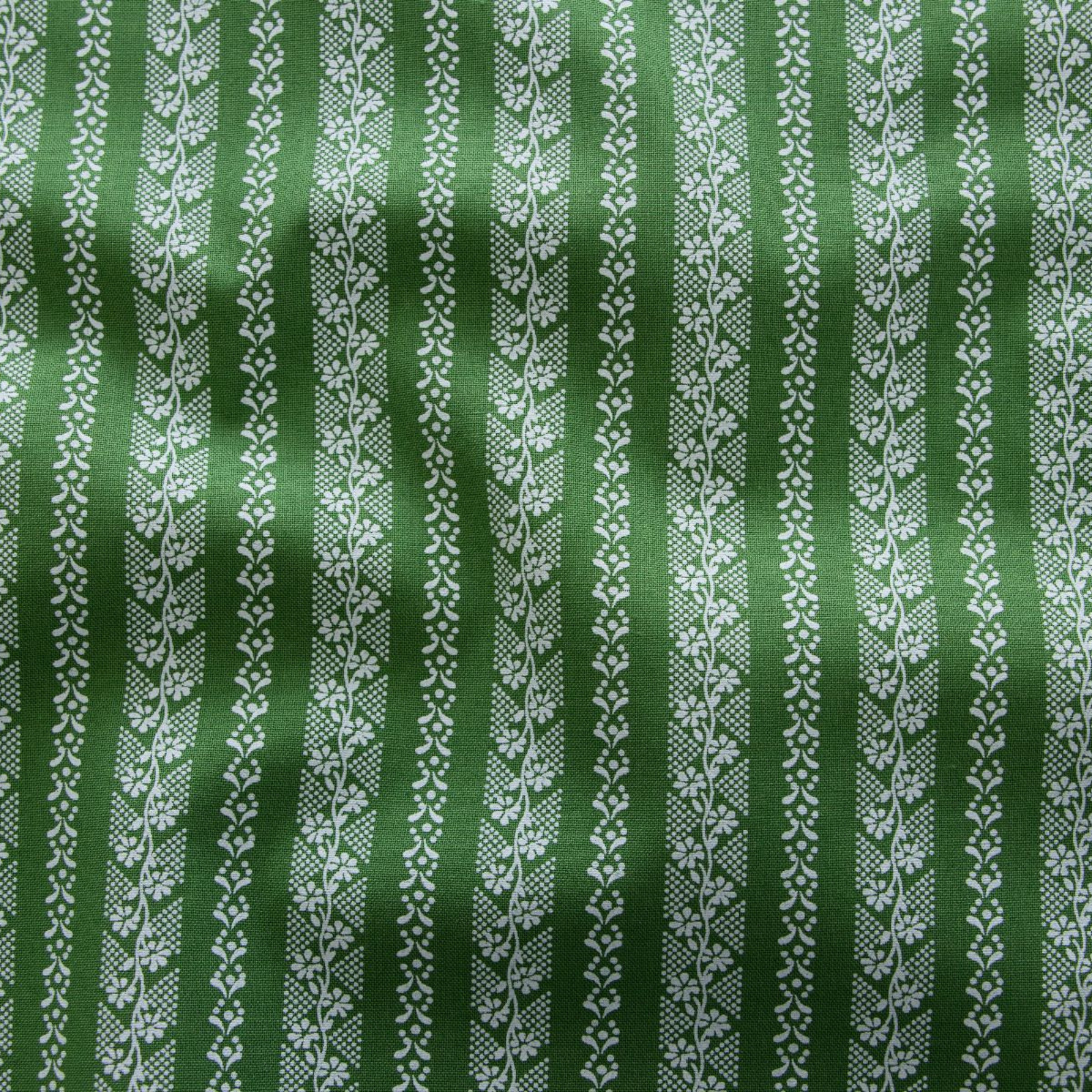 Webware Baumwolle Renforcé mercerisiert für Trachten - florale Streifen