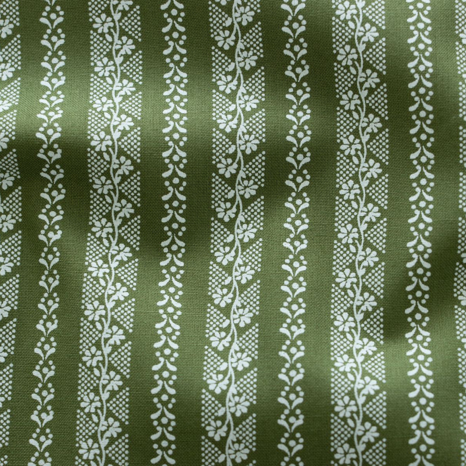 Webware Baumwolle Renforcé mercerisiert für Trachten - florale Streifen