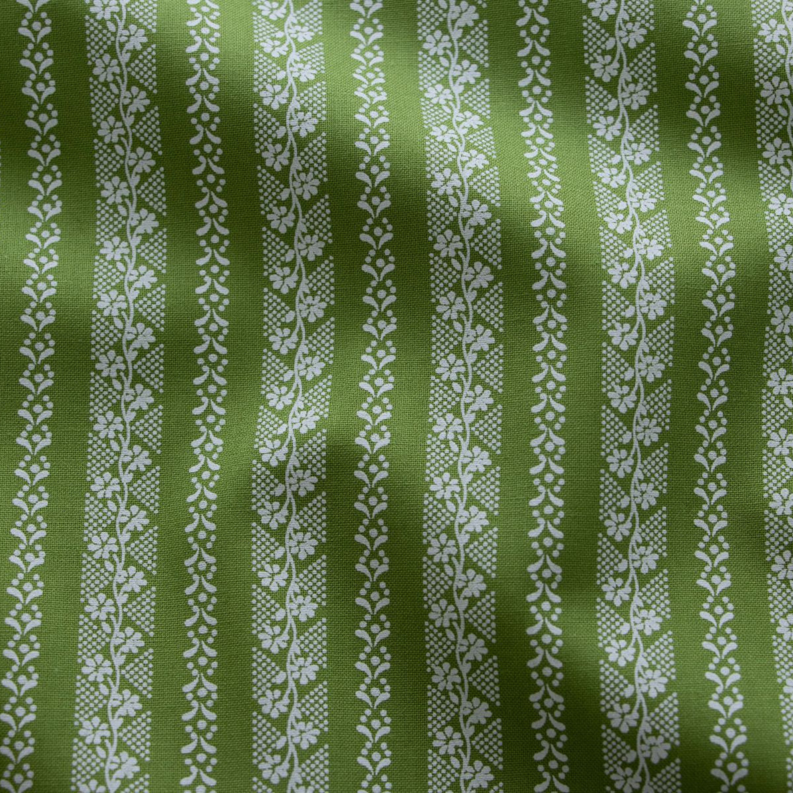 Webware Baumwolle Renforcé mercerisiert für Trachten - florale Streifen