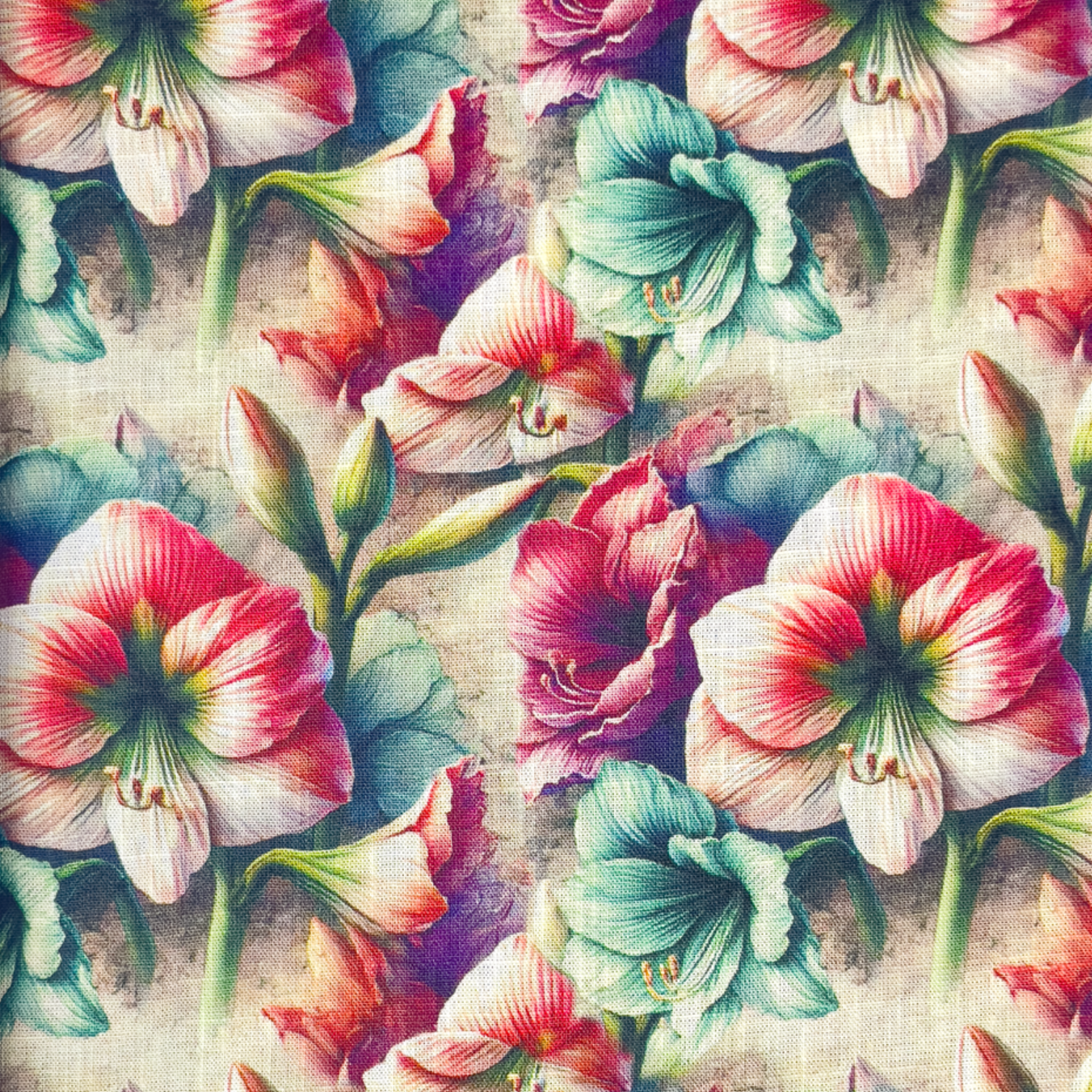 Webware Viskose-Leinen - Azalea Blumenmuster