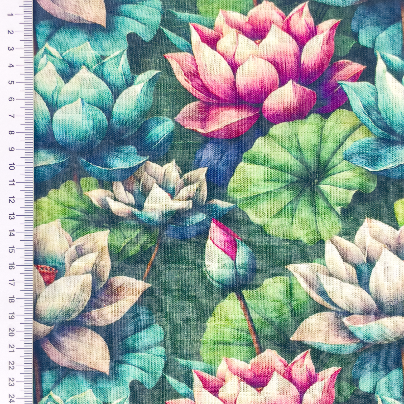 Webware Viskose-Leinen Stoff - Marigold Blumenmuste