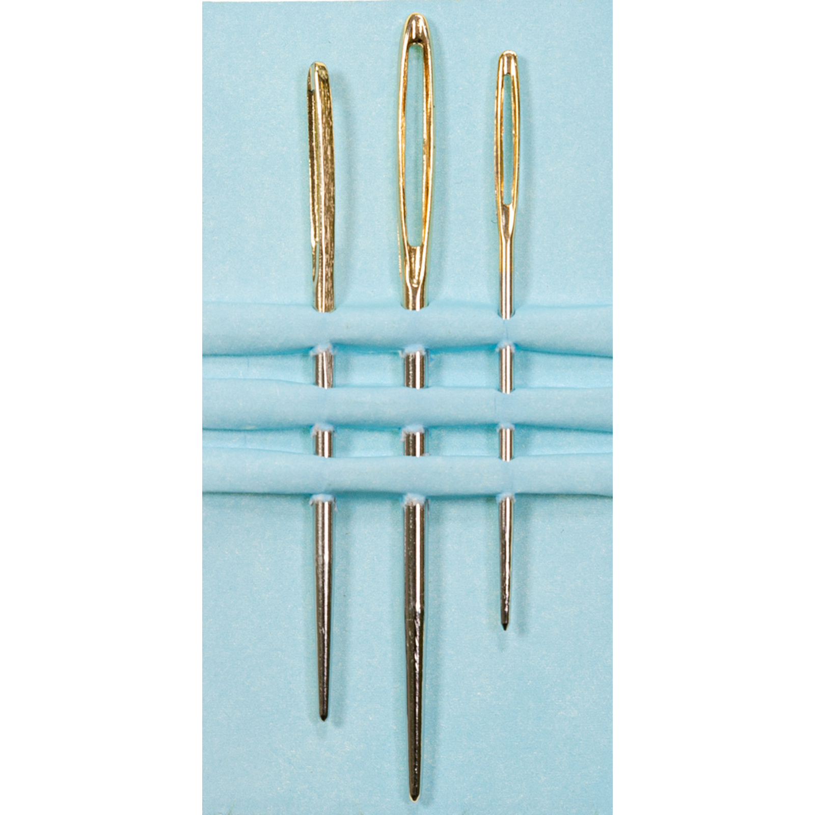 Wollnadeln sortiert - Goldöhr - 3 Stück