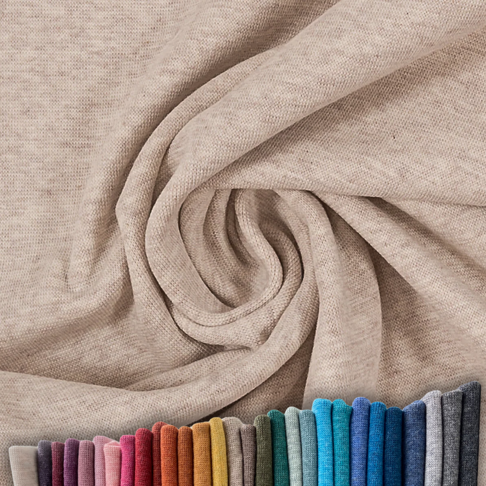 Wollwalk Stoff Naomi gekochte Wolle - meliert