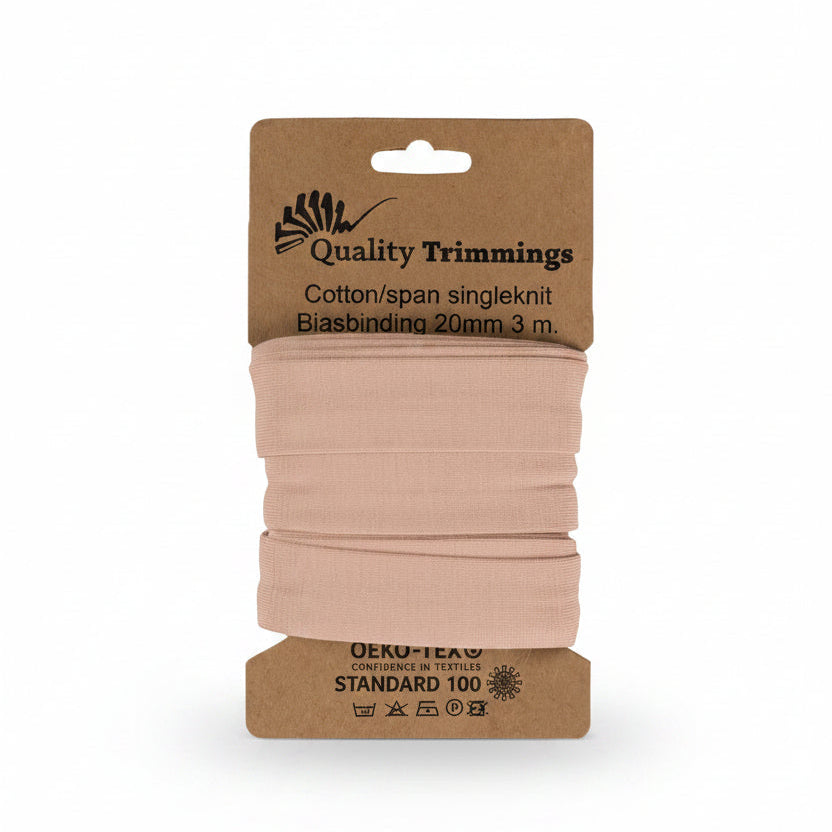 Jersey Schrägband gefalzt 20 mm - 3m Coupon