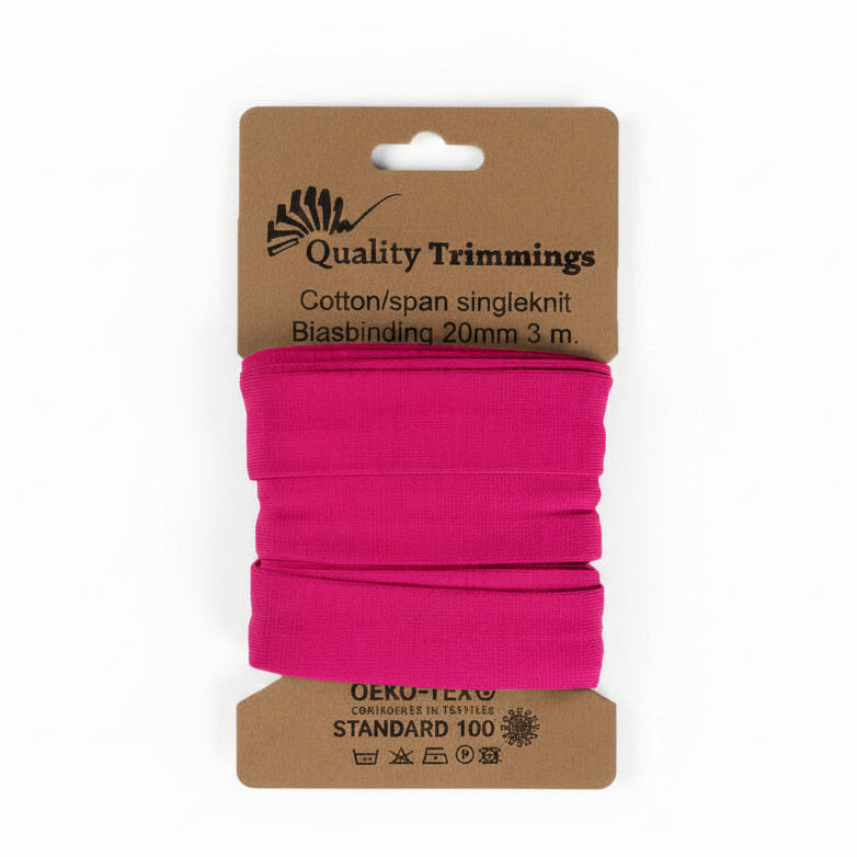 Jersey Schrägband gefalzt 20 mm - 3m Coupon