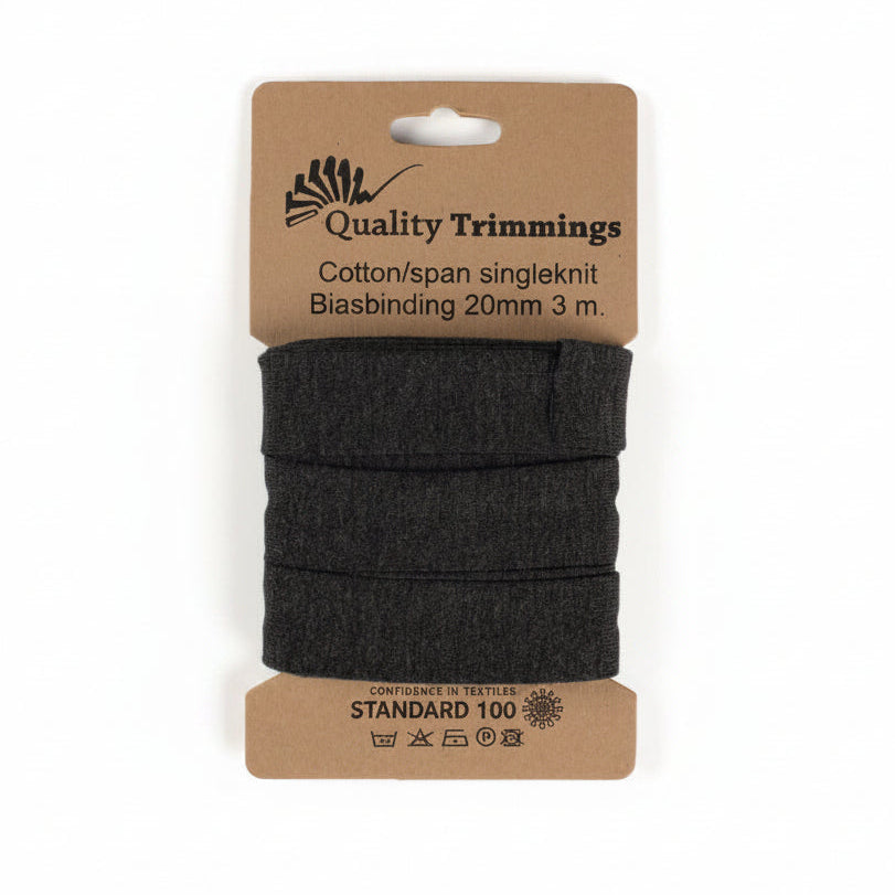 Jersey Schrägband gefalzt 20 mm - 3m Coupon