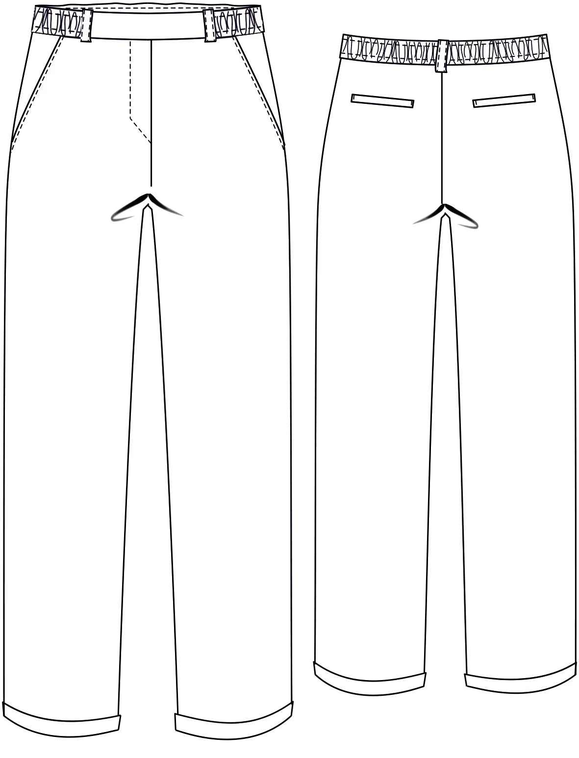 Papierschnittmuster Hose Zassa
