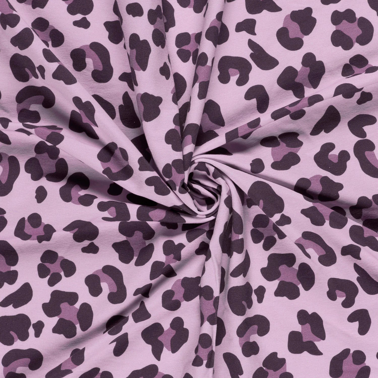 Sweat French Terry Stoff Digitaldruck - Leo Animalprint  - Rosa