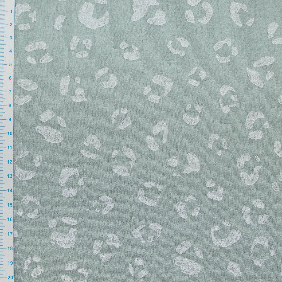 Musselin Baumwolle - Animalprint - mint