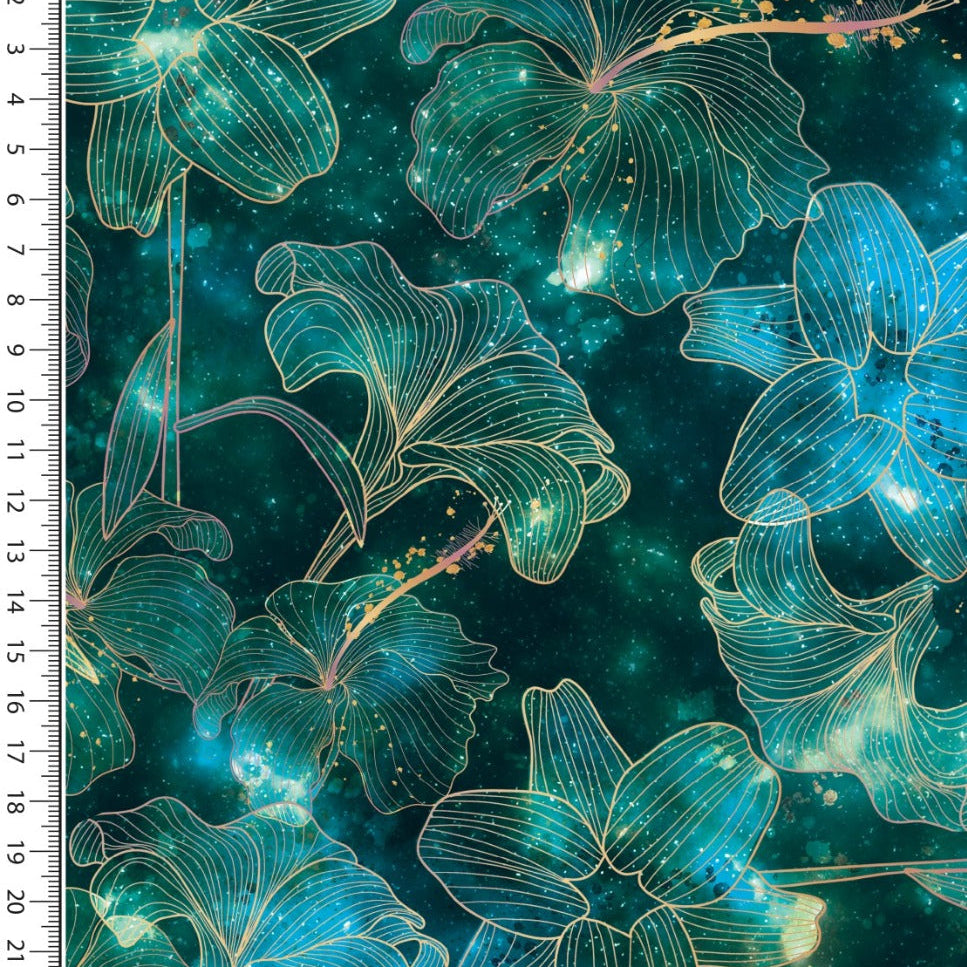 Baumwolle Jersey Stoff Digitaldruck - Blumen