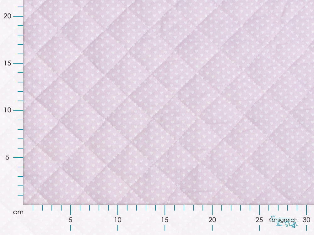 Französischer Rautenstepper Doubleface - niedliche Haustiere und Herzen - rosa