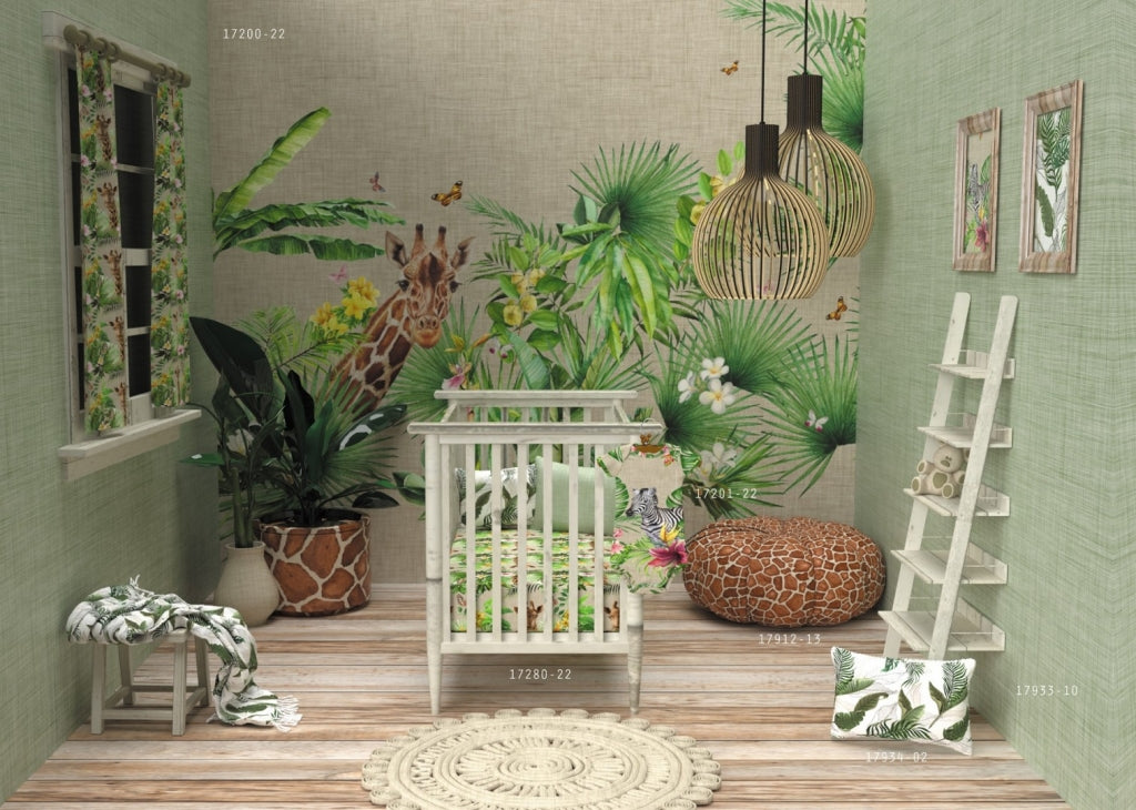 Jersey Digitalprint Stenzo - Giraffen und Blätter auf Kratzoptik