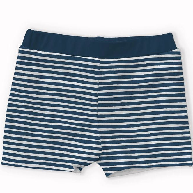 Swimwear Jersey Badestoff UV Protection UPF 50 Streifen - marine