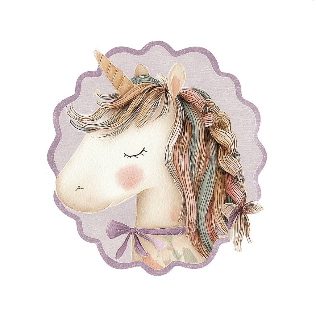 Bügelbild Applikation - Einhorn